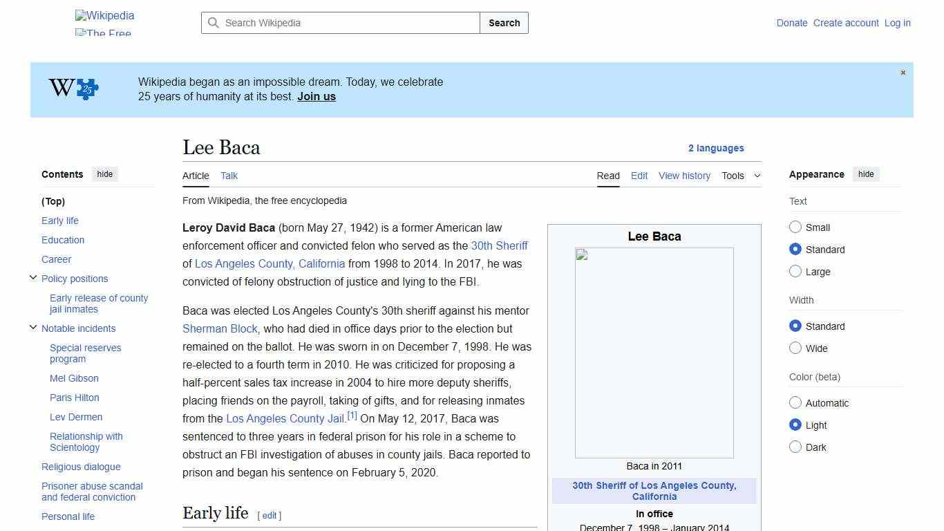 Lee Baca - Wikipedia